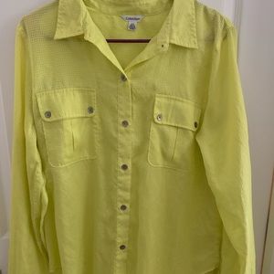 Calvin Klein Green button shirt
